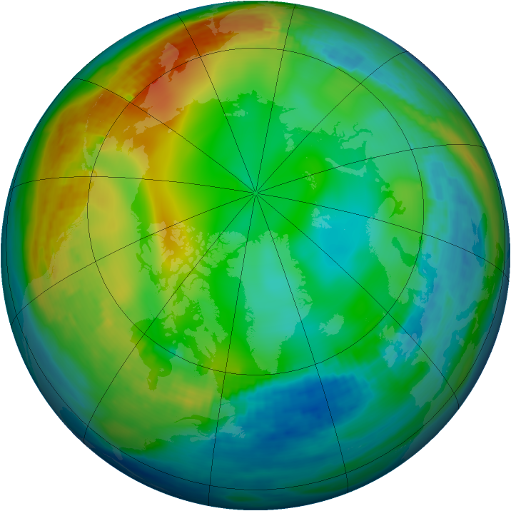 Arctic ozone map for 17 December 1982